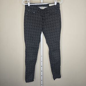 Rag & Bone Beechwood Black And White Printed Legging Jeans Stretch Size 28